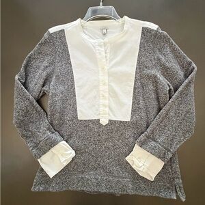 J. Crew Factory Women’s Gray Knit Top 100% Cotton Pristine Condition